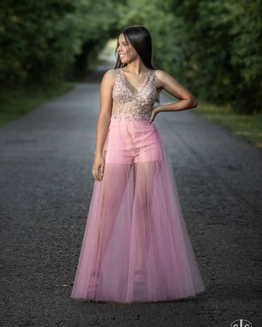 Vestido de 15 color rosa